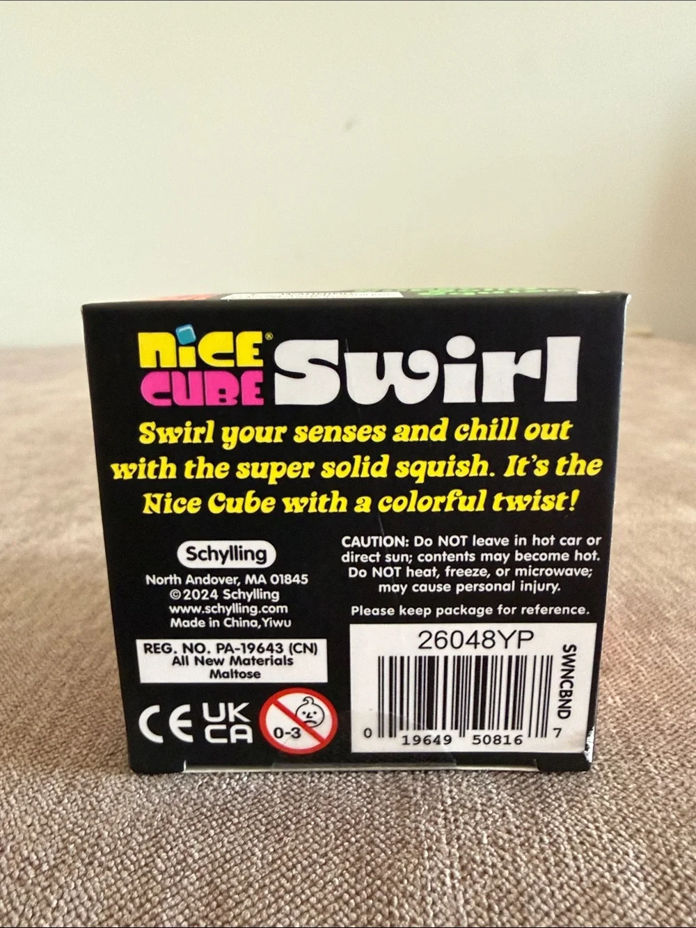 Needoh Nice Cube Swirl Super Solid Squish! - Green, Blue, Purple Swirl